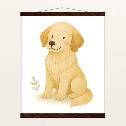 Hugo der Hund Poster mit Leisten von tinylearner