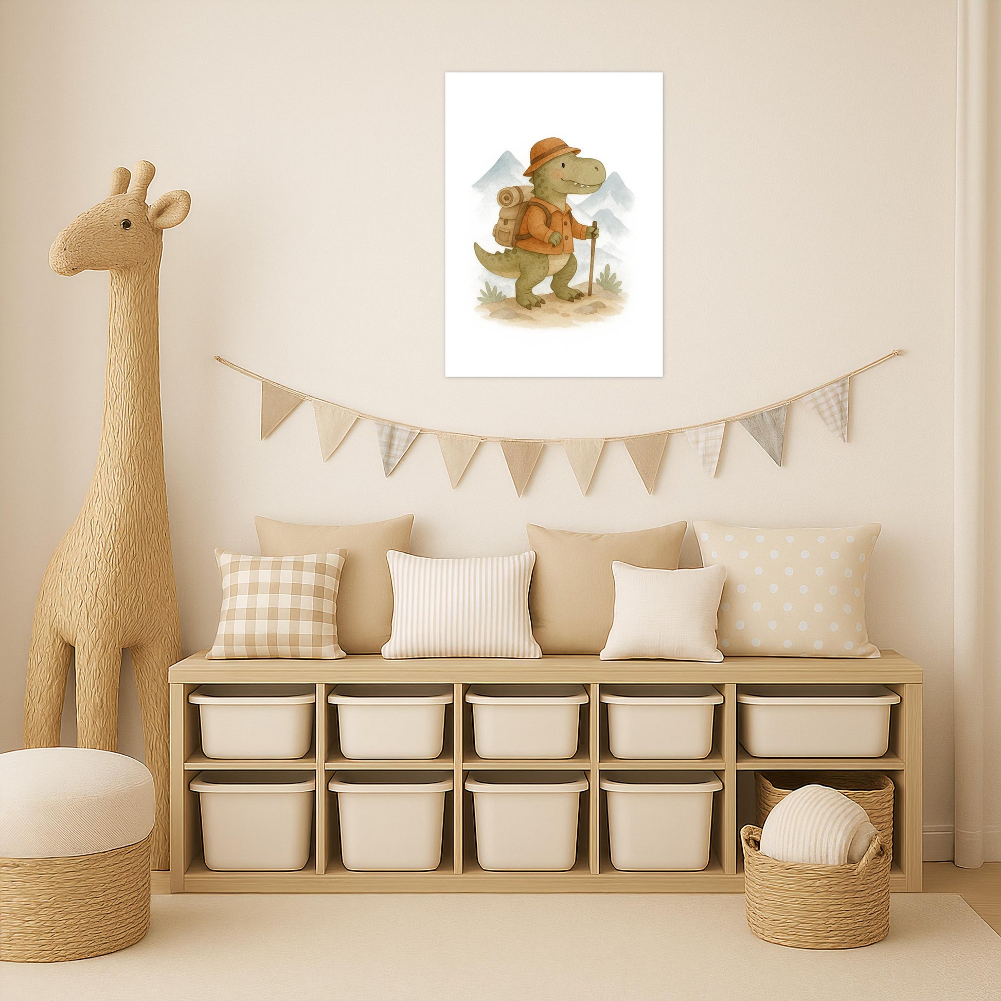 Dinosaurier T-Rex - Motiv: "Wandern" Poster von tinylearner