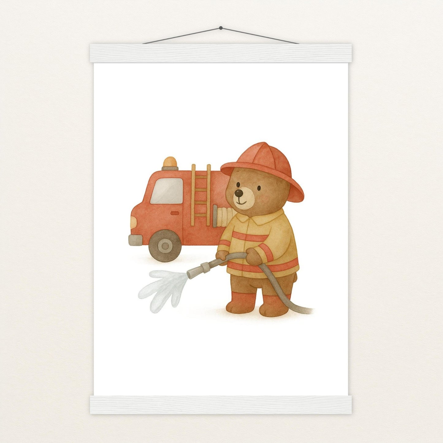 Balu der Bär - Motiv: "Feuerwehr" Poster mit Leisten von tinylearner