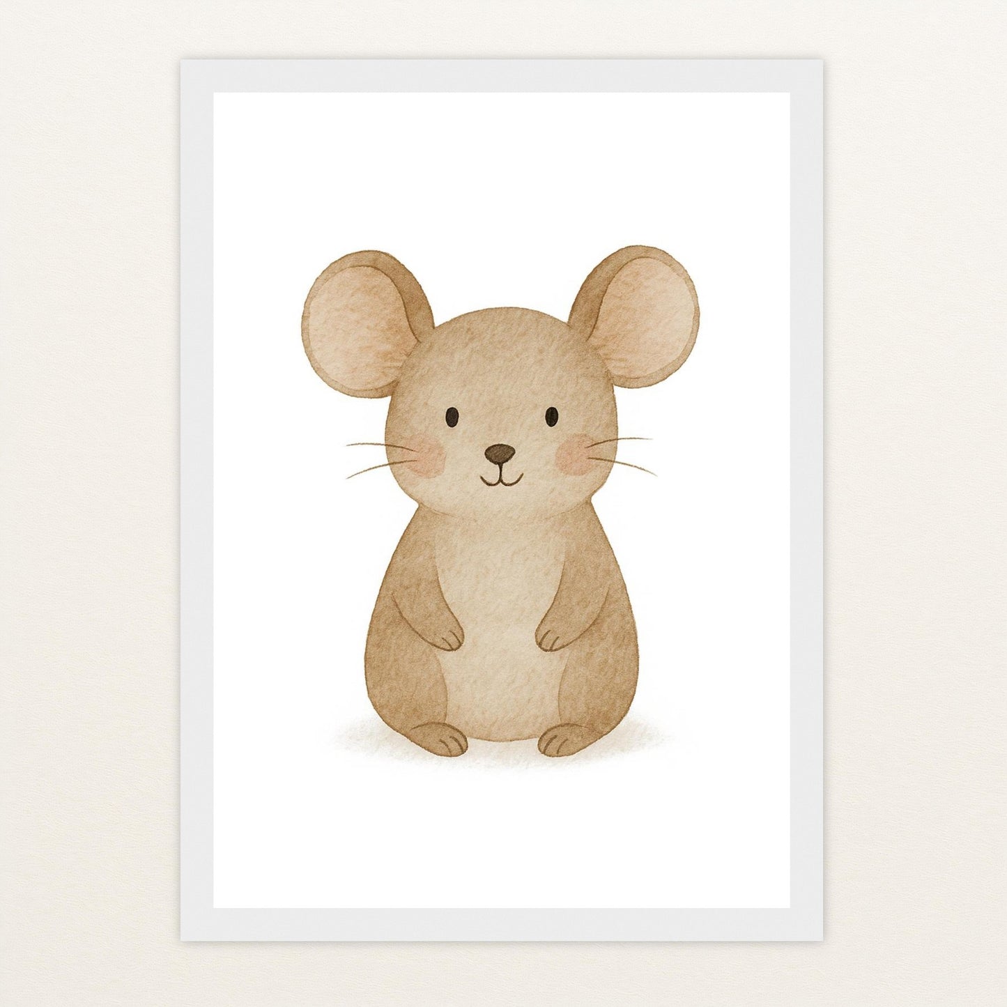 Mimi die Maus Poster mit Holzrahmen von tinylearner