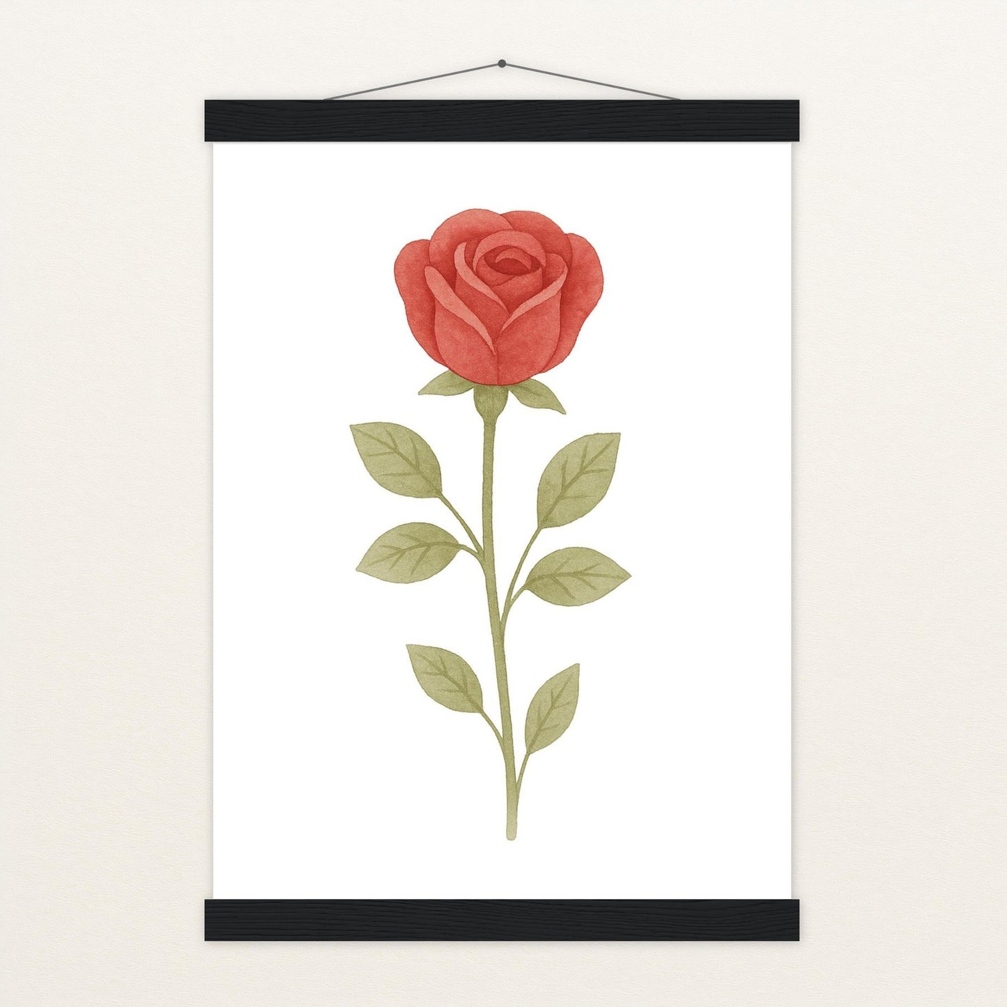 Rose Poster mit Leisten von tinylearner