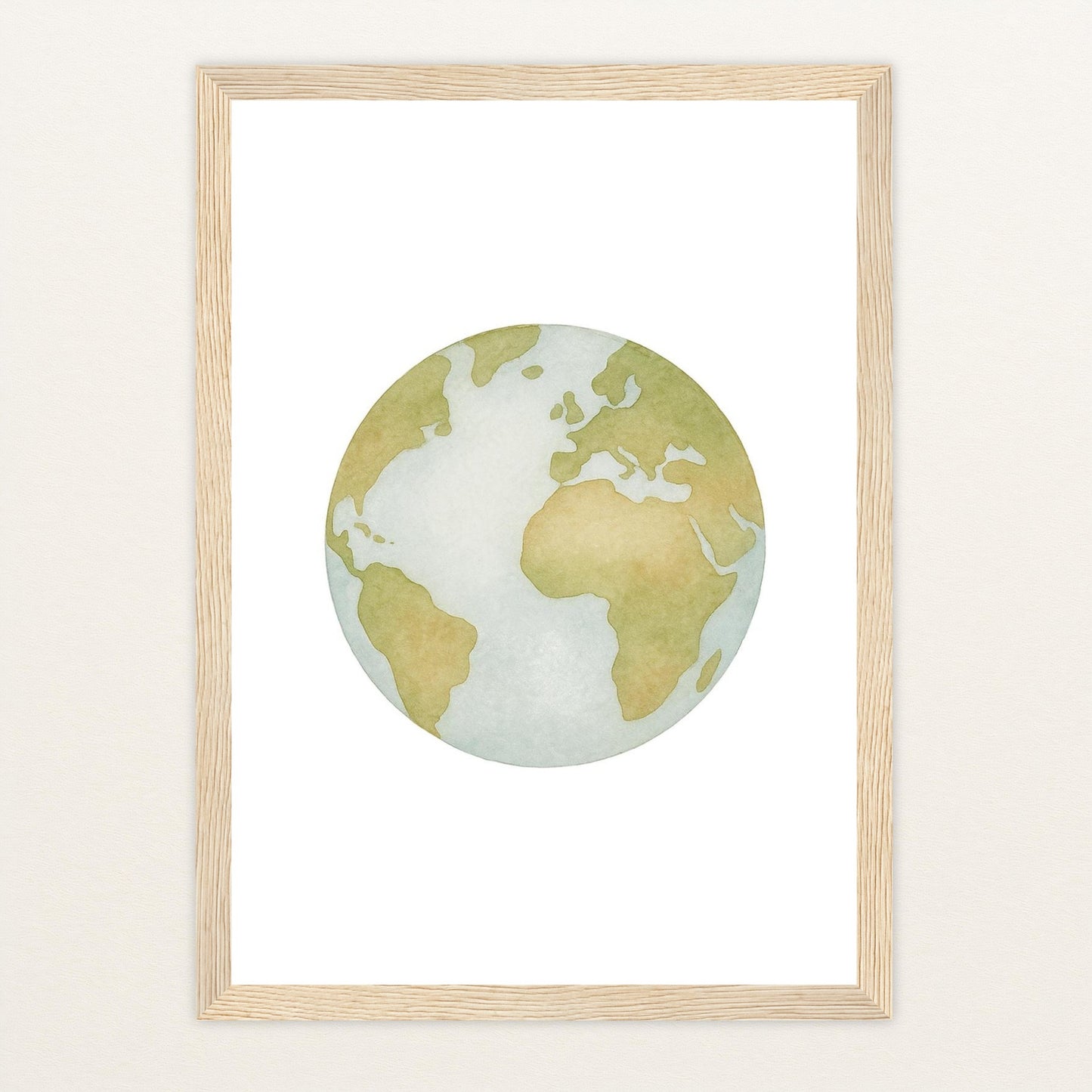 Erde Poster mit Holzrahmen von tinylearner