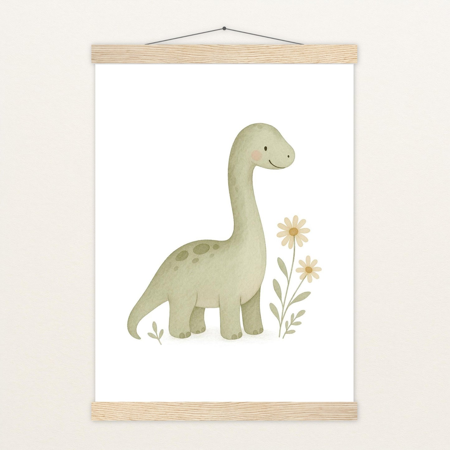 Dinosaurier Brachiosaurus Poster mit Leisten von tinylearner
