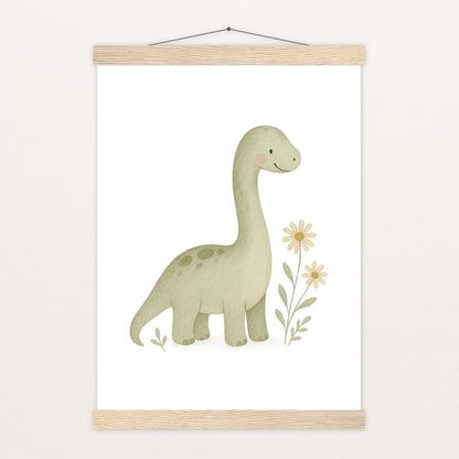Dinosaurier Brachiosaurus Poster mit Leisten von tinylearner