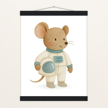 Mimi die Maus - Motiv: "Astronaut" Poster mit Leisten von tinylearner