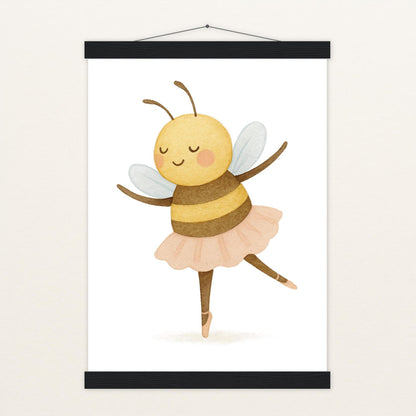 Bibi die Biene - Motiv: "Ballett" Poster mit Leisten von tinylearner