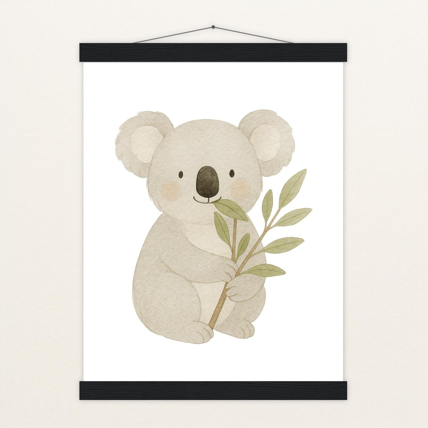 Kori der Koala - Motiv: "Eukalyptus" Poster mit Leisten von tinylearner