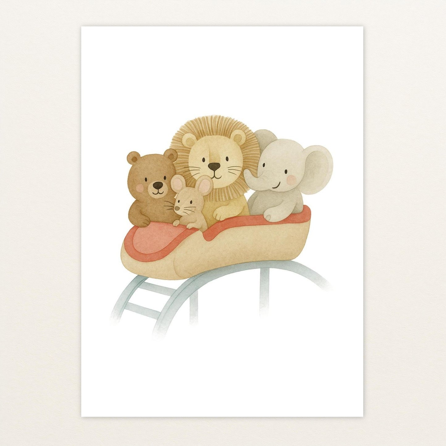 Tierfreunde - Motiv: "Achterbahn" Poster von tinylearner