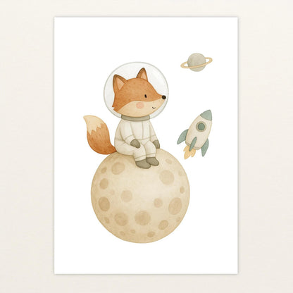 Finnegan der Fuchs - Motiv: "Astronaut" Poster von tinylearner