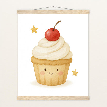 Süßes: Cupcake Poster mit Leisten von tinylearner