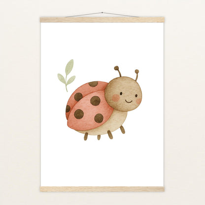 Marie der Marienenkäfer Poster mit Leisten von tinylearner
