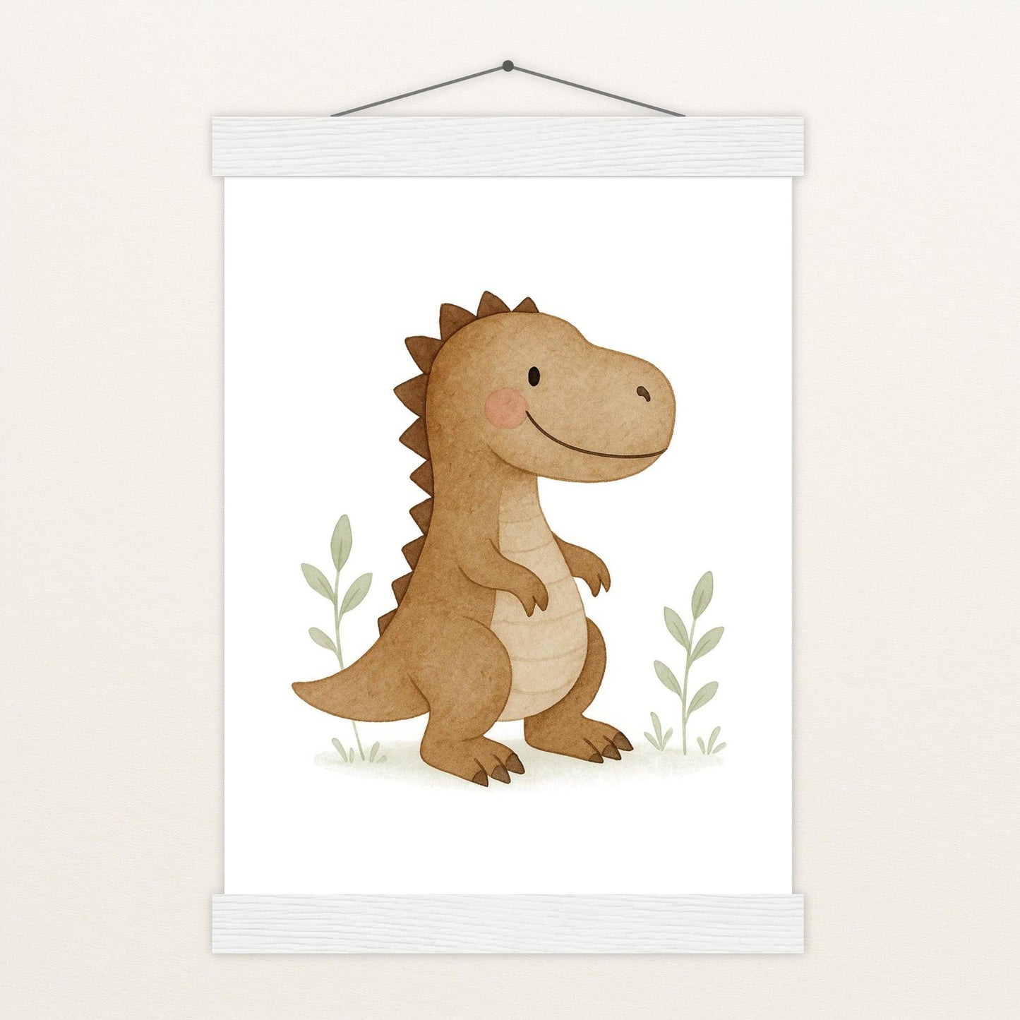 Dinosaurier T-Rex Poster mit Leisten von tinylearner