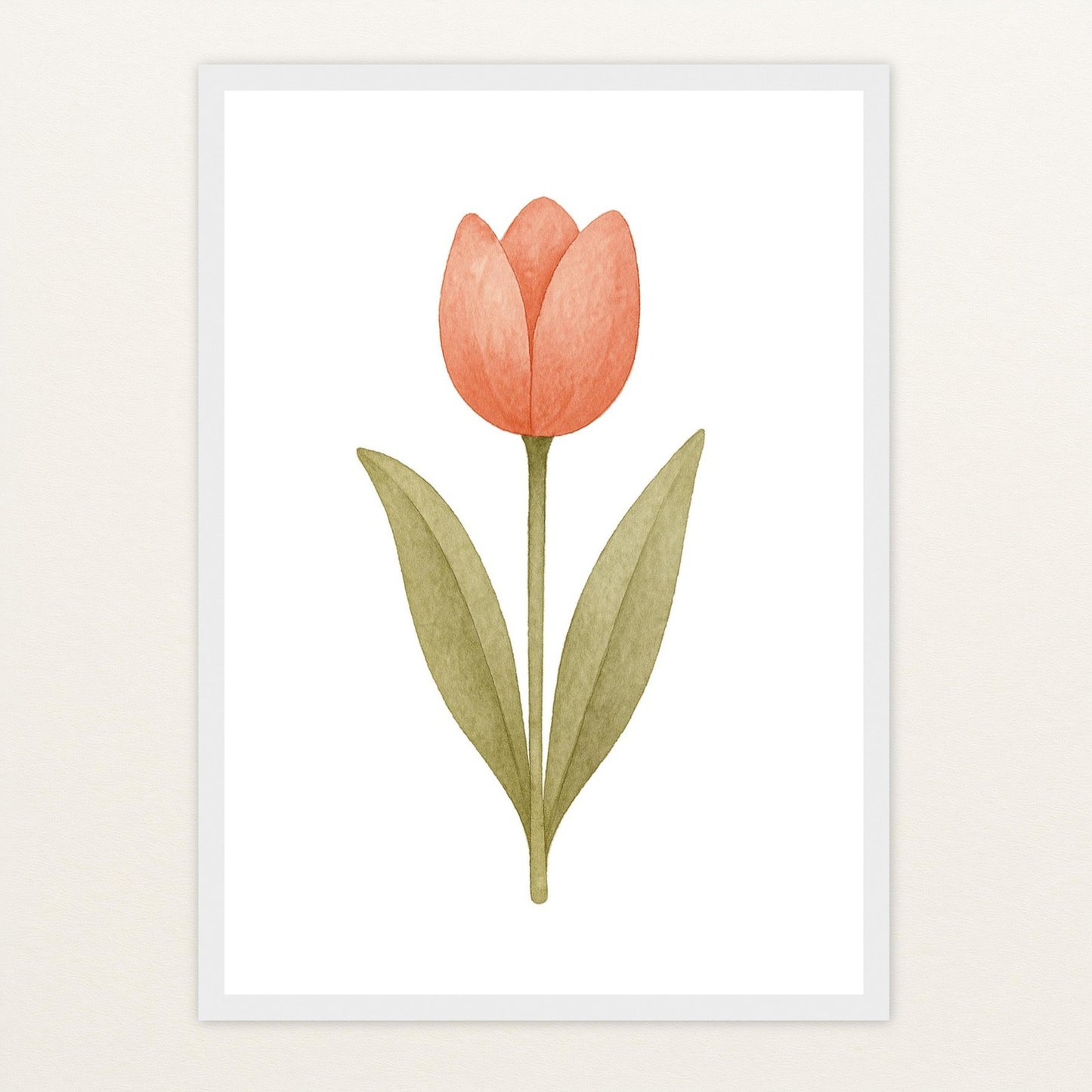 Tulpe Poster mit Holzrahmen von tinylearner