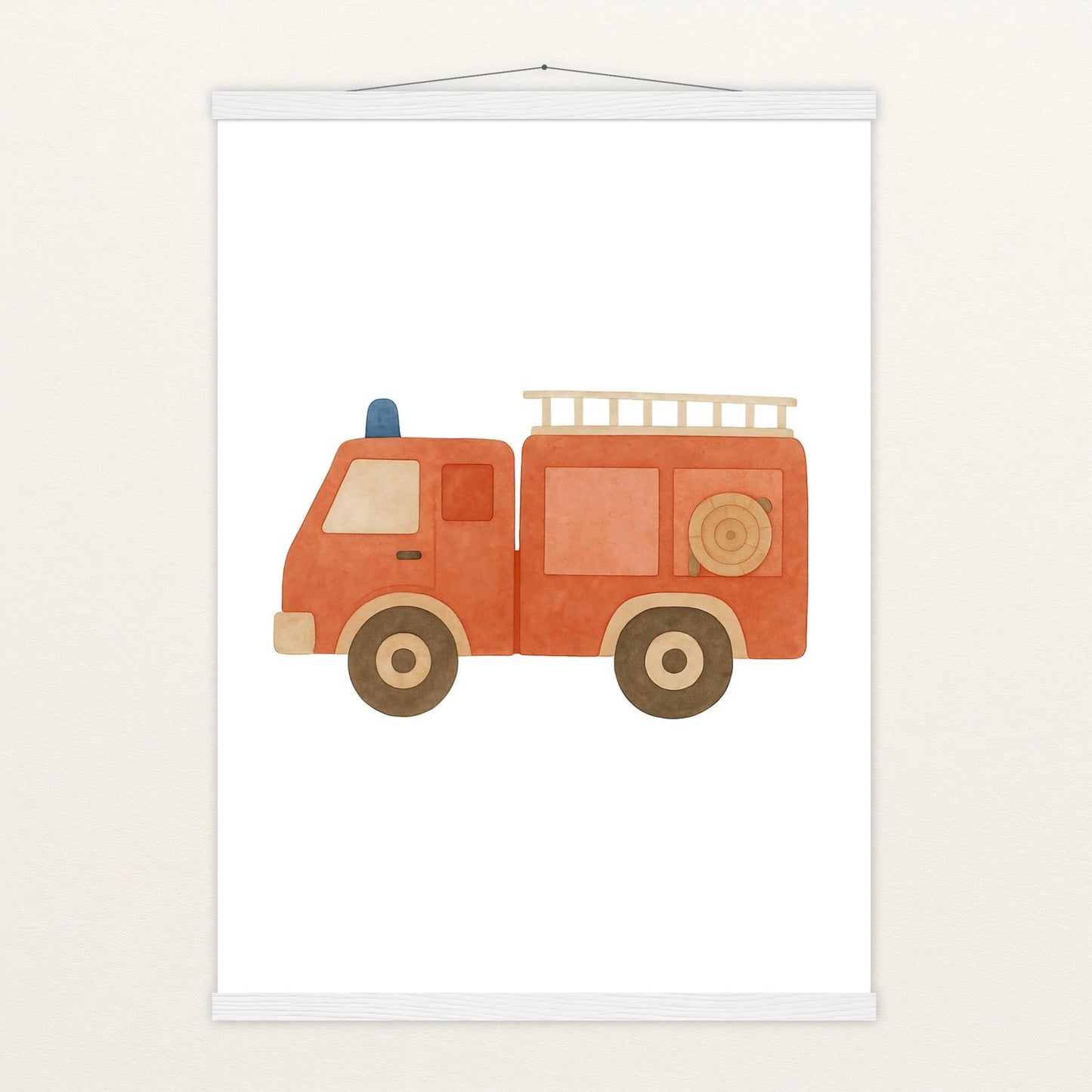 Feuerwehrauto Poster mit Leisten von tinylearner