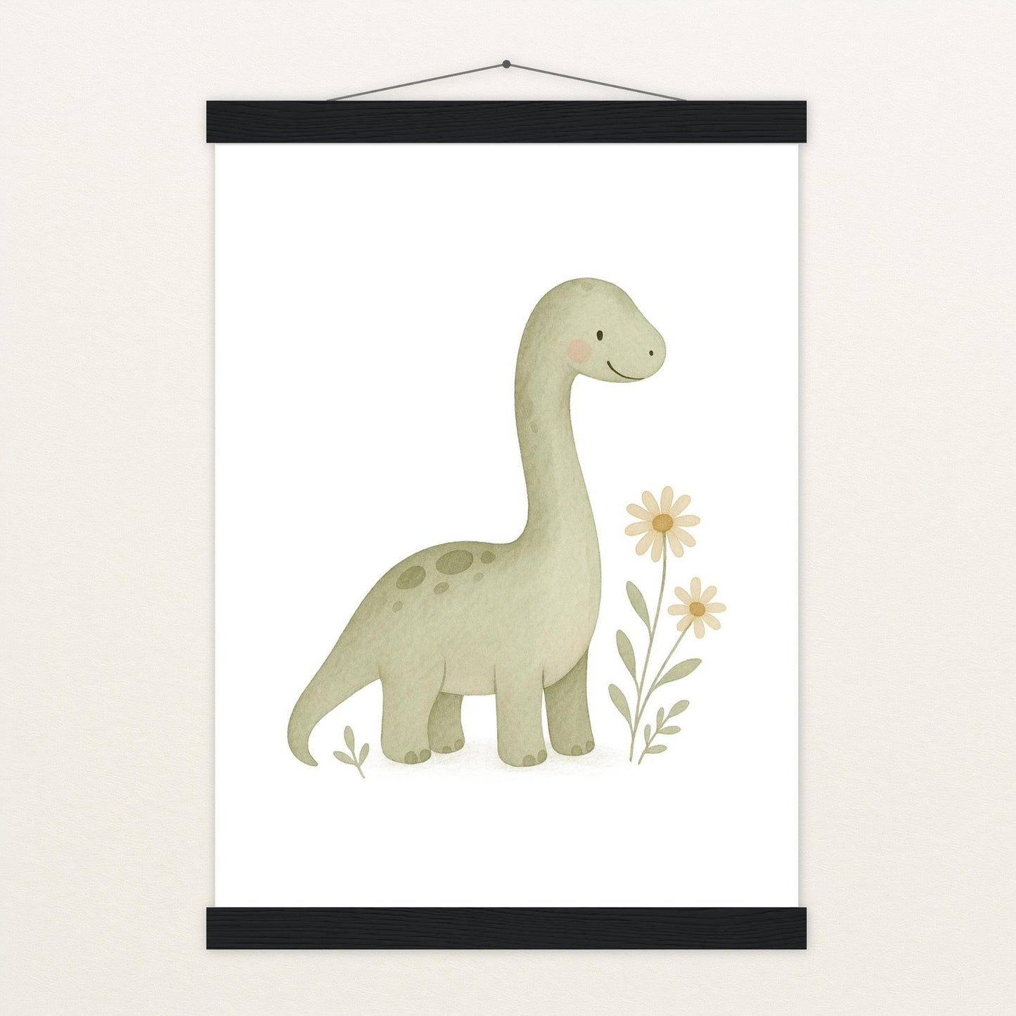 Dinosaurier Brachiosaurus Poster mit Leisten von tinylearner