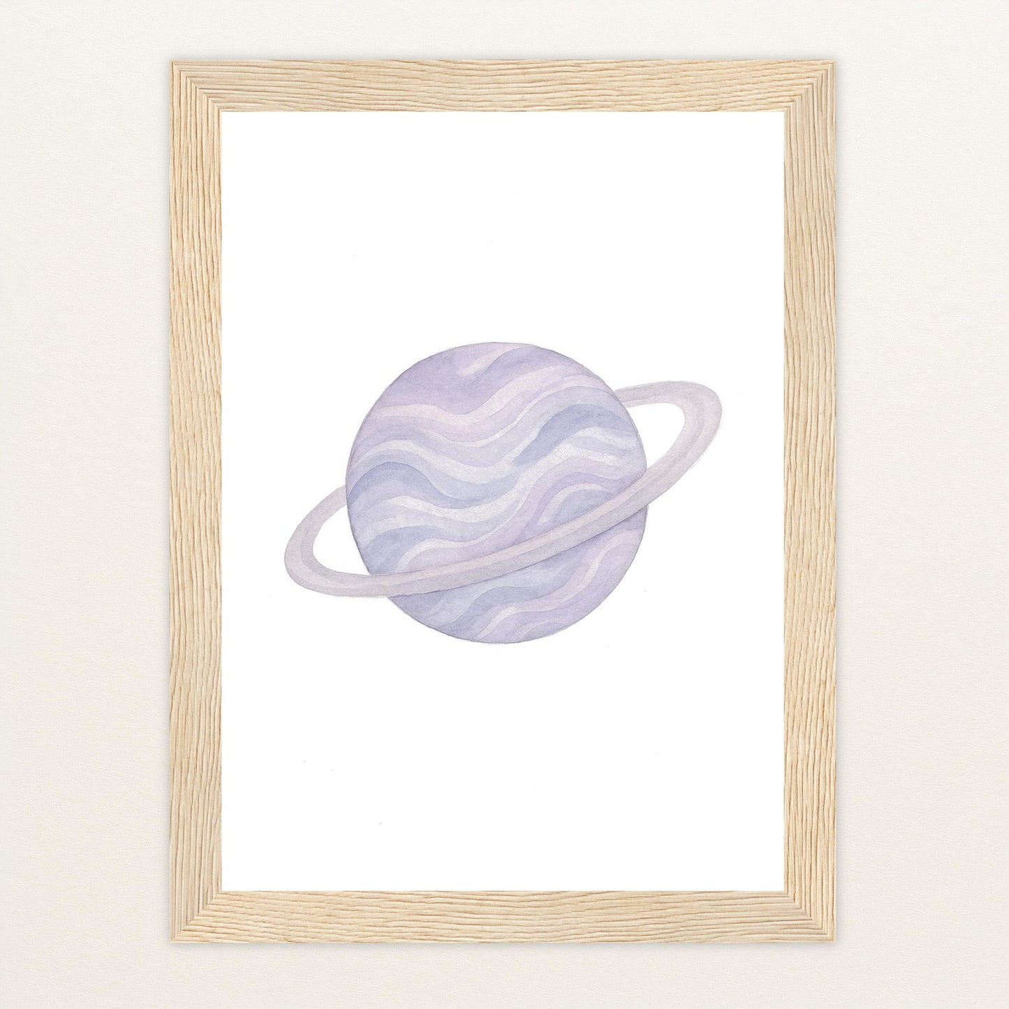 Planet Poster mit Holzrahmen von tinylearner