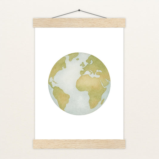Erde Poster mit Leisten von tinylearner