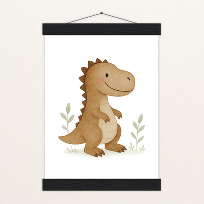 Dinosaurier T-Rex Poster mit Leisten von tinylearner