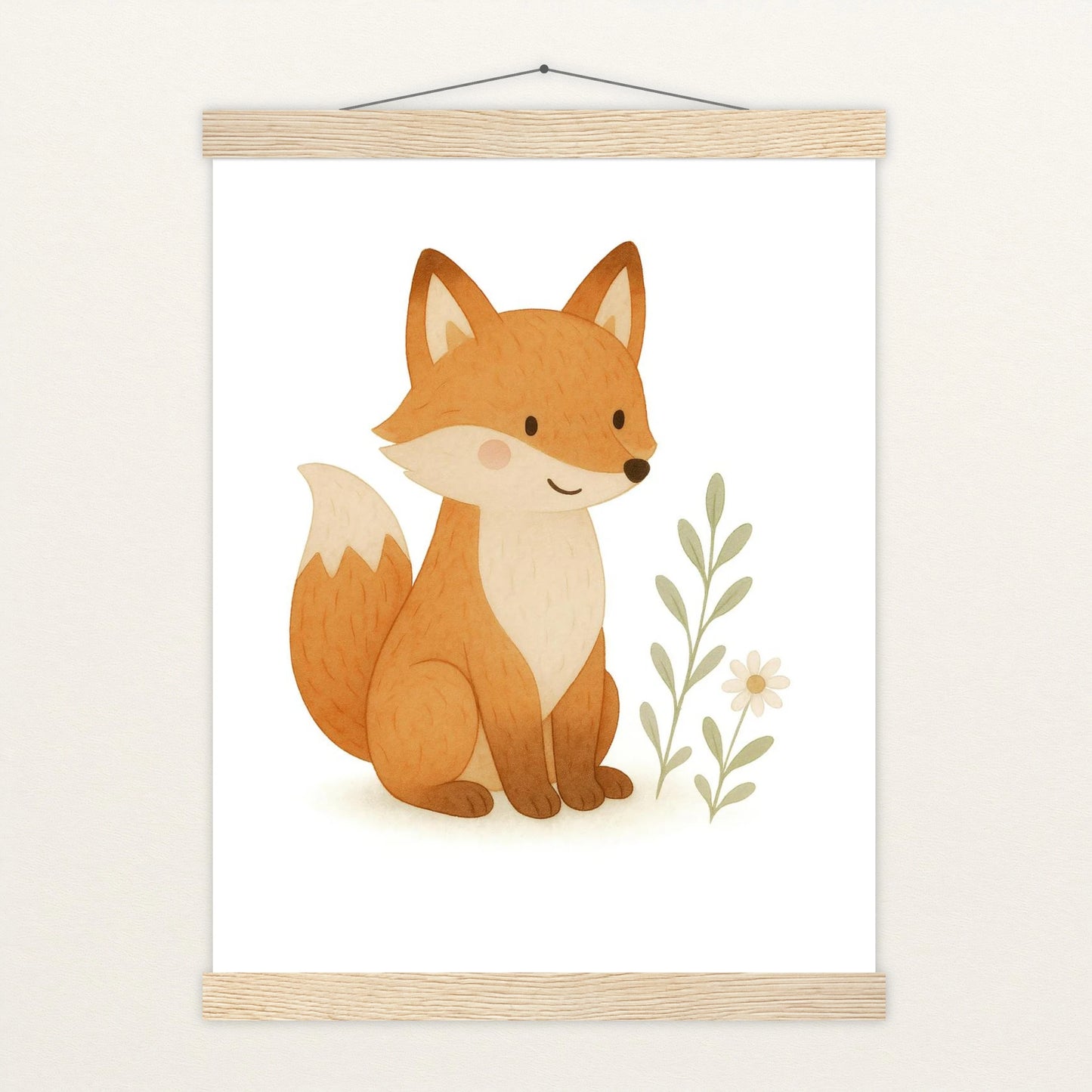Finnegan der Fuchs Poster mit Leisten von tinylearner