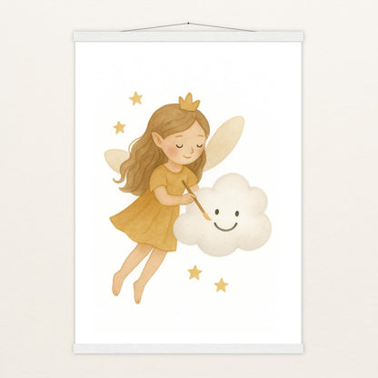 Fina die Fee - Motiv: "Wolke" Poster mit Leisten von tinylearner