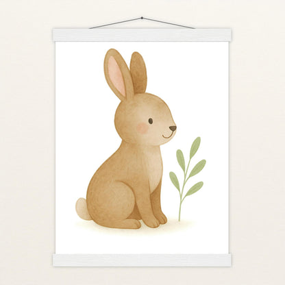 Holly der Hase Poster mit Leisten von tinylearner