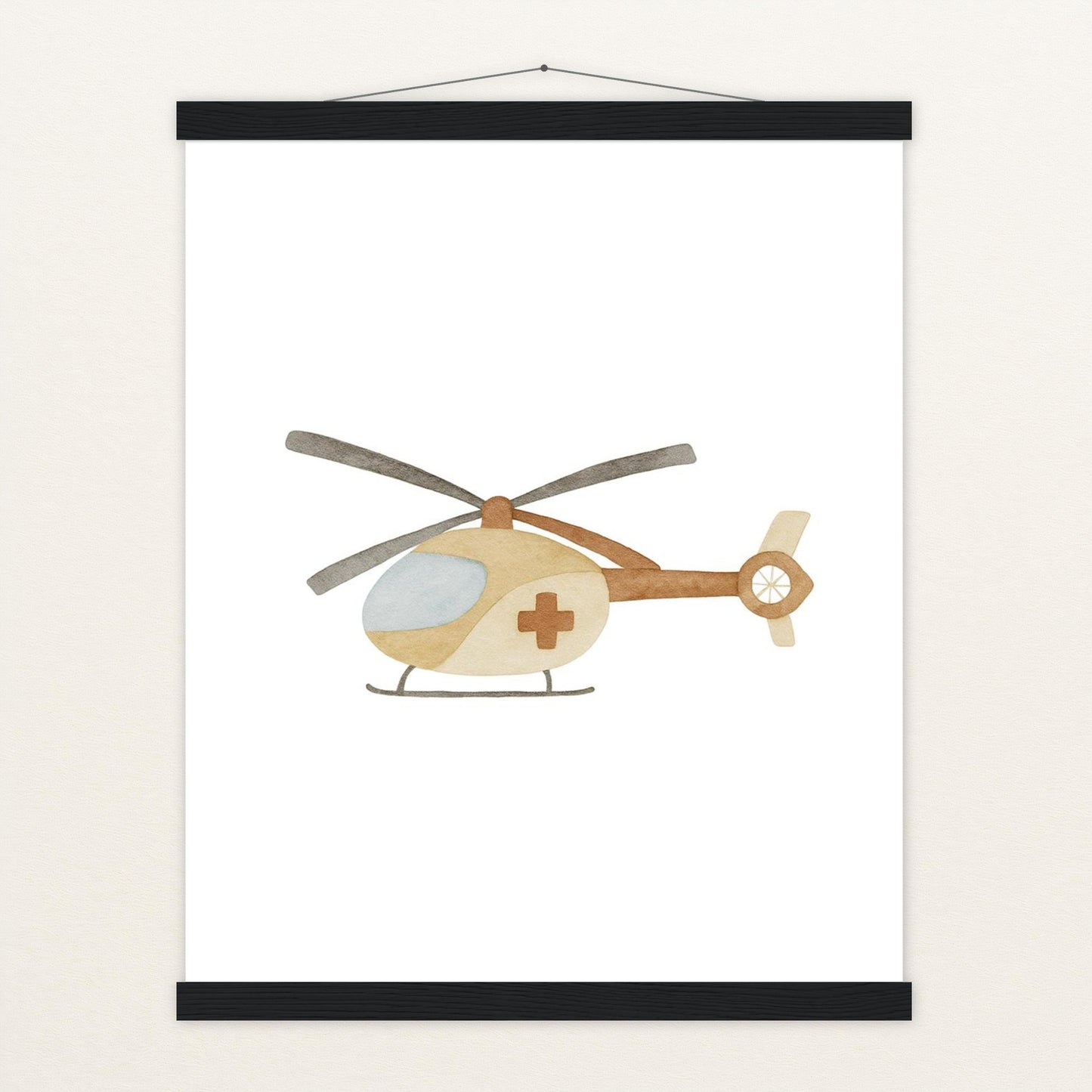 Rettungshubschrauber Poster mit Leisten von tinylearner