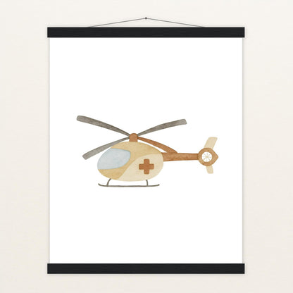 Rettungshubschrauber Poster mit Leisten von tinylearner