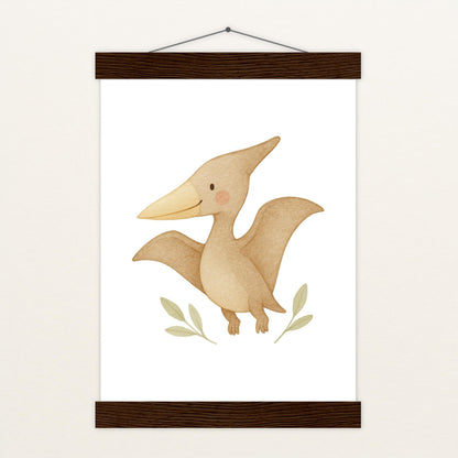 Dinosaurier Pteranodon Poster mit Leisten von tinylearner