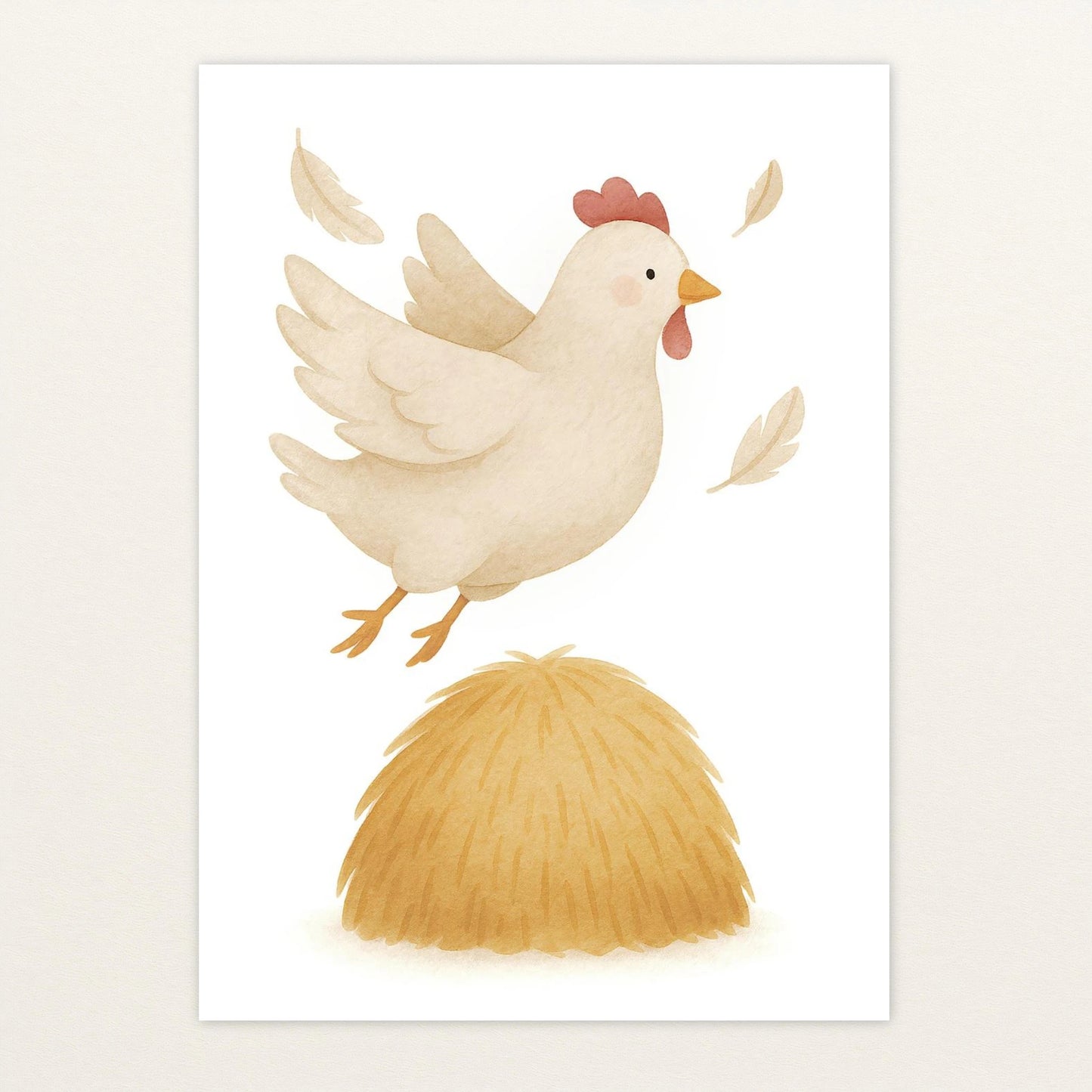 Hanni das Huhn - Motiv: "Heu" Poster von tinylearner
