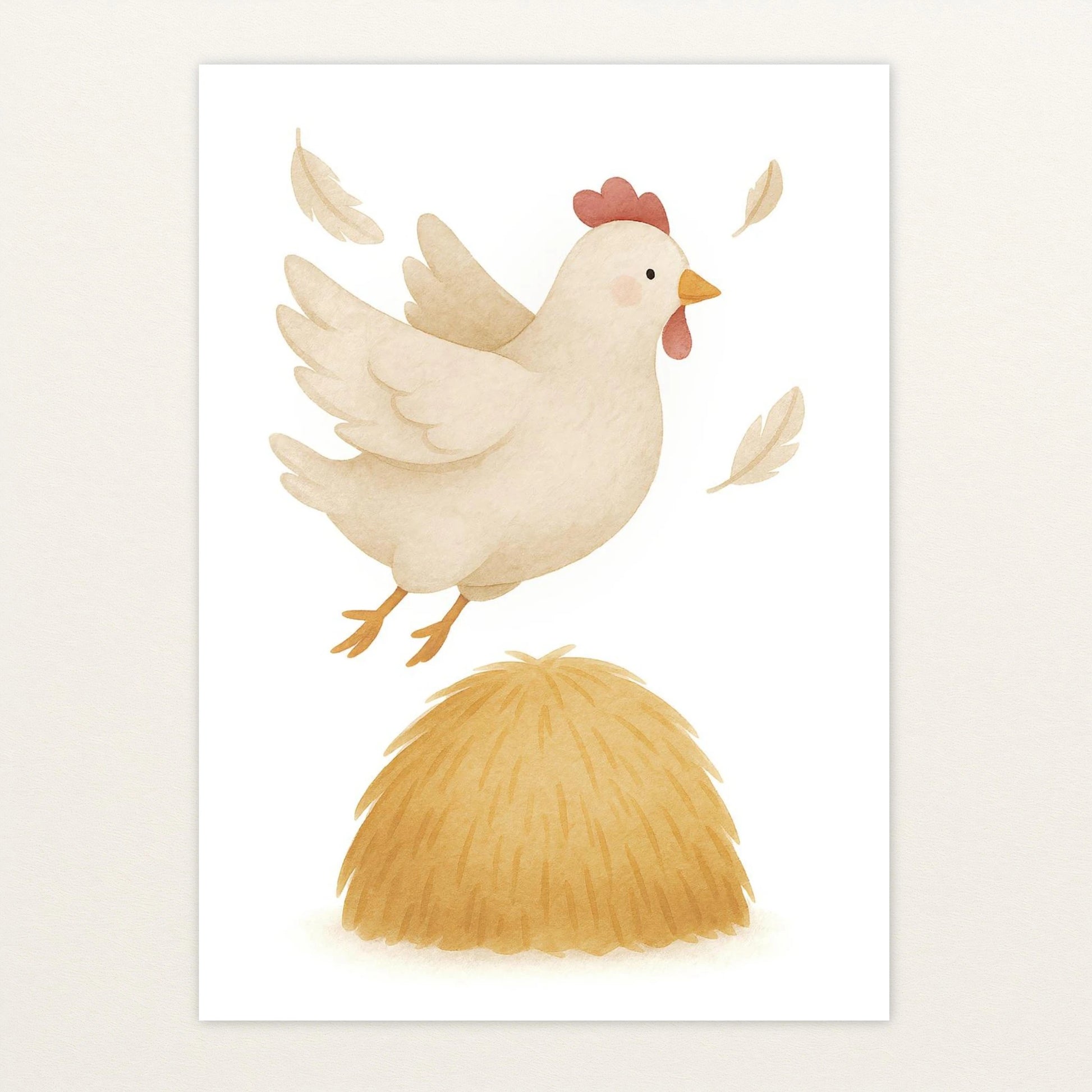 Hanni das Huhn - Motiv: "Heu" Poster von tinylearner