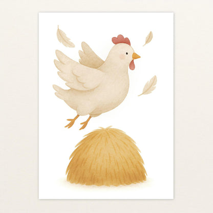 Hanni das Huhn - Motiv: "Heu" Poster von tinylearner