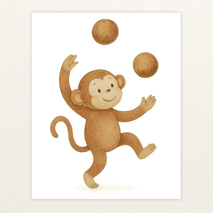 Aki der Affe - Motiv: "Kokosnuss" Poster von tinylearner