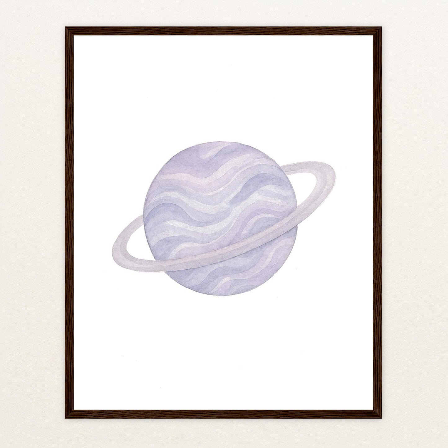 Planet Poster mit Holzrahmen von tinylearner