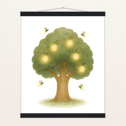 Leuchtbaum Poster mit Leisten von tinylearner