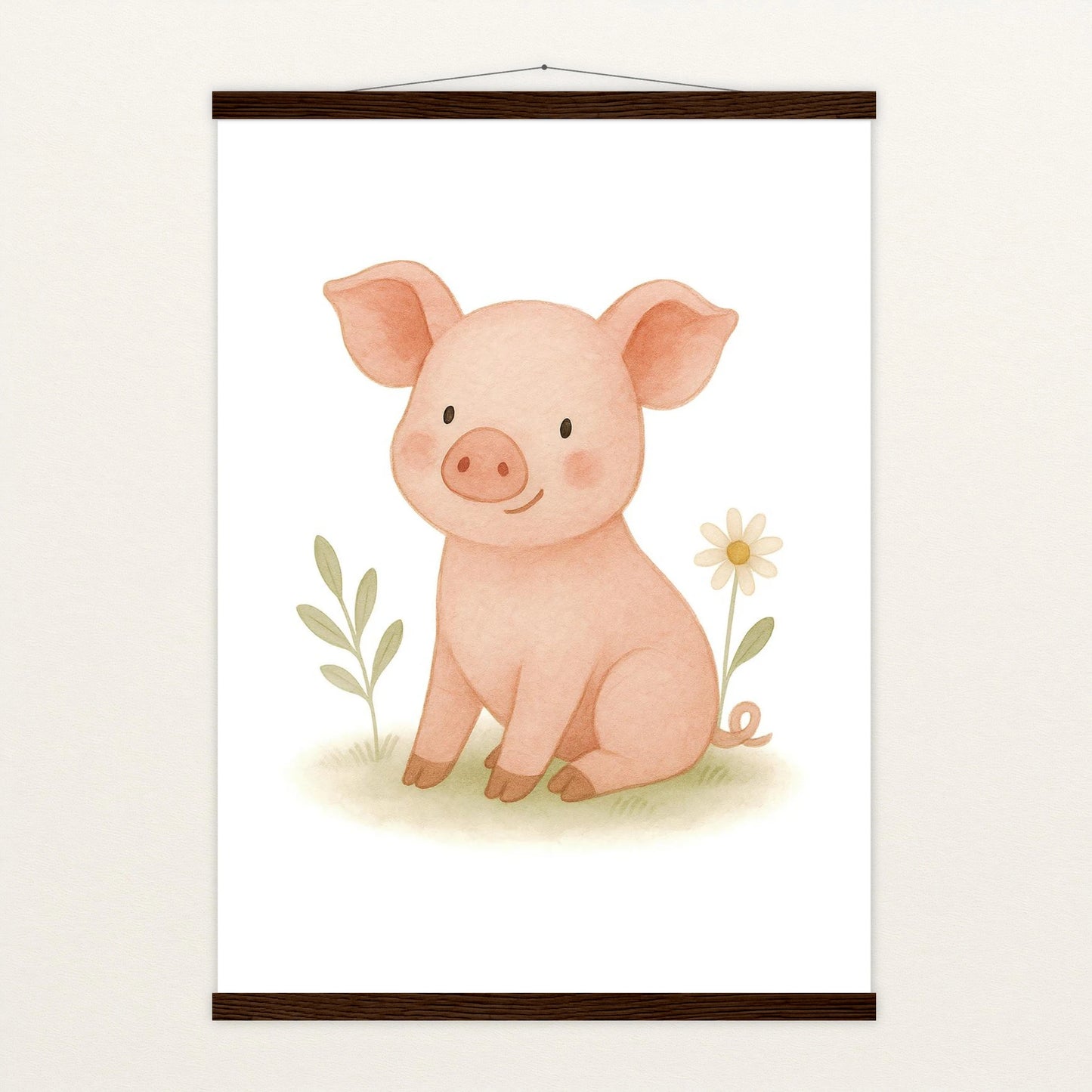 Susi das Schwein Poster mit Leisten von tinylearner