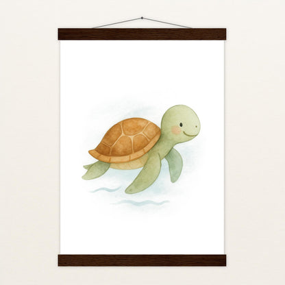 Sora die Schildkröte Poster mit Leisten von tinylearner