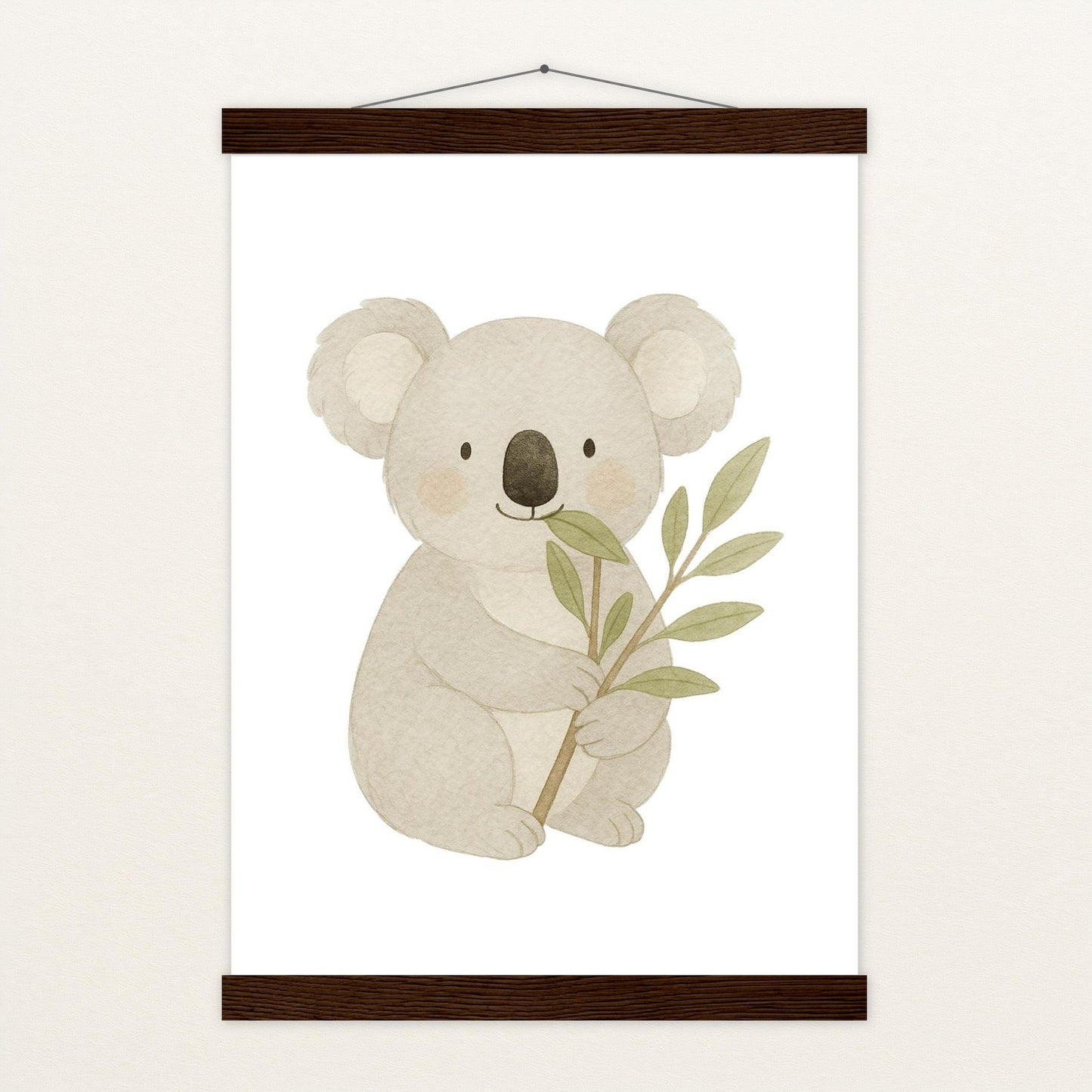 Kori der Koala - Motiv: "Eukalyptus" Poster mit Leisten von tinylearner