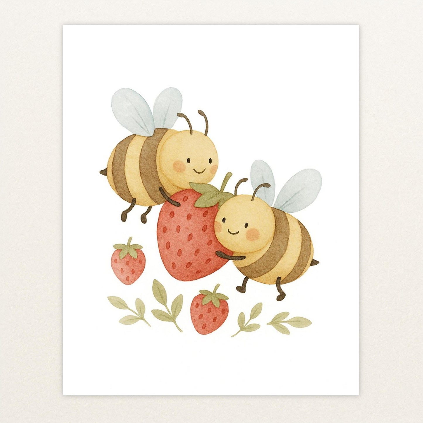 Bibi die Biene - Motiv: "Erdbeere" Poster von tinylearner