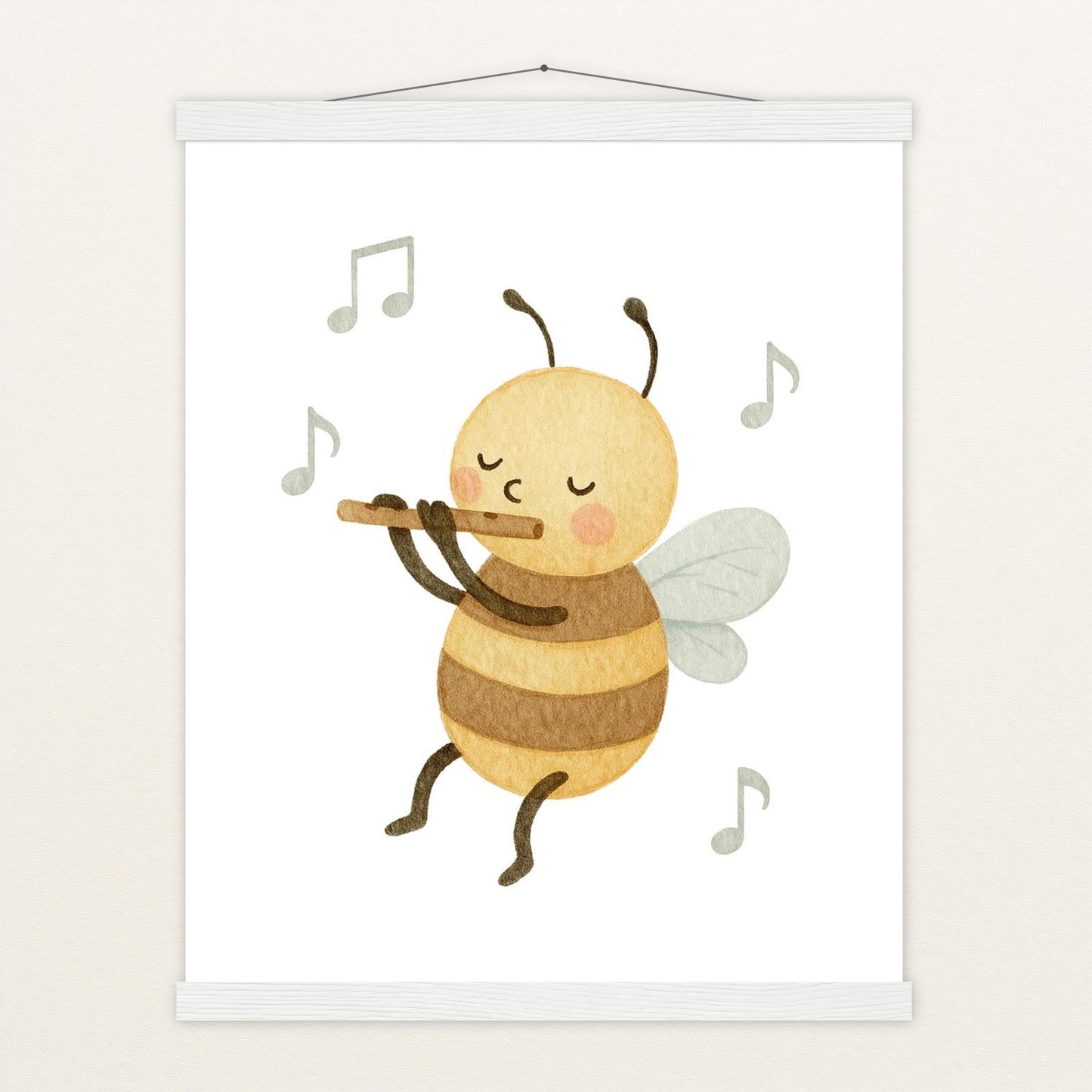 Bibi die Biene - Motiv: "Flöte" Poster mit Leisten von tinylearner