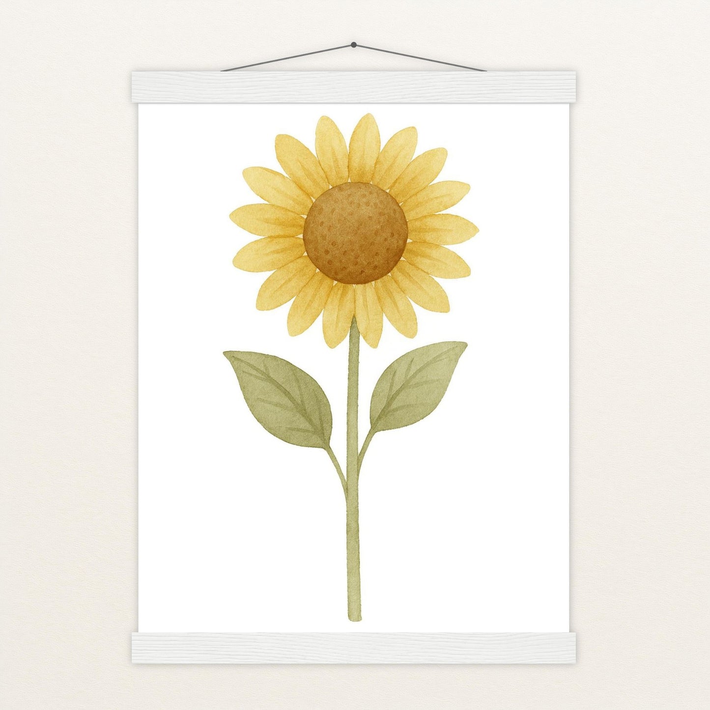 Sonnenblume Poster mit Leisten von tinylearner