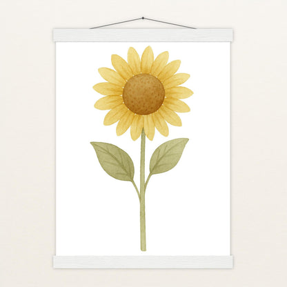Sonnenblume Poster mit Leisten von tinylearner