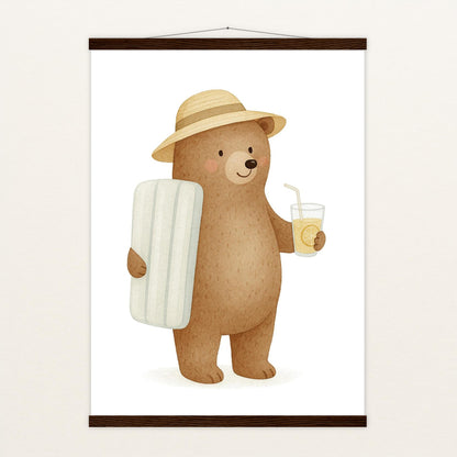 Balu der Bär - Motiv: "Strandtag" Poster mit Leisten von tinylearner