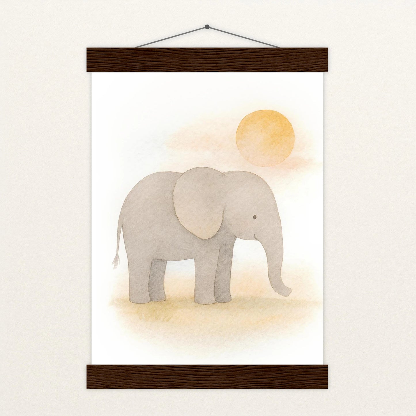 Emil der Elefant - Motiv: "Sonne" Poster mit Leisten von tinylearner