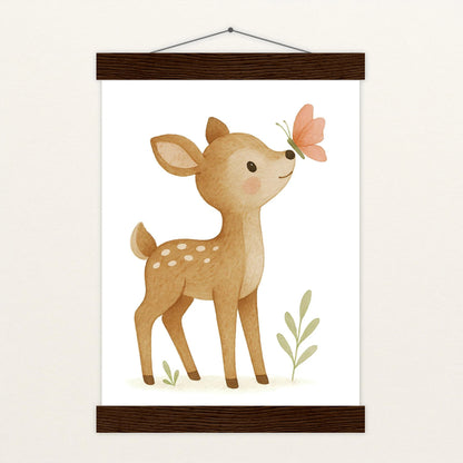 Ria das Reh - Motiv: "Schmetterling" Poster mit Leisten von tinylearner