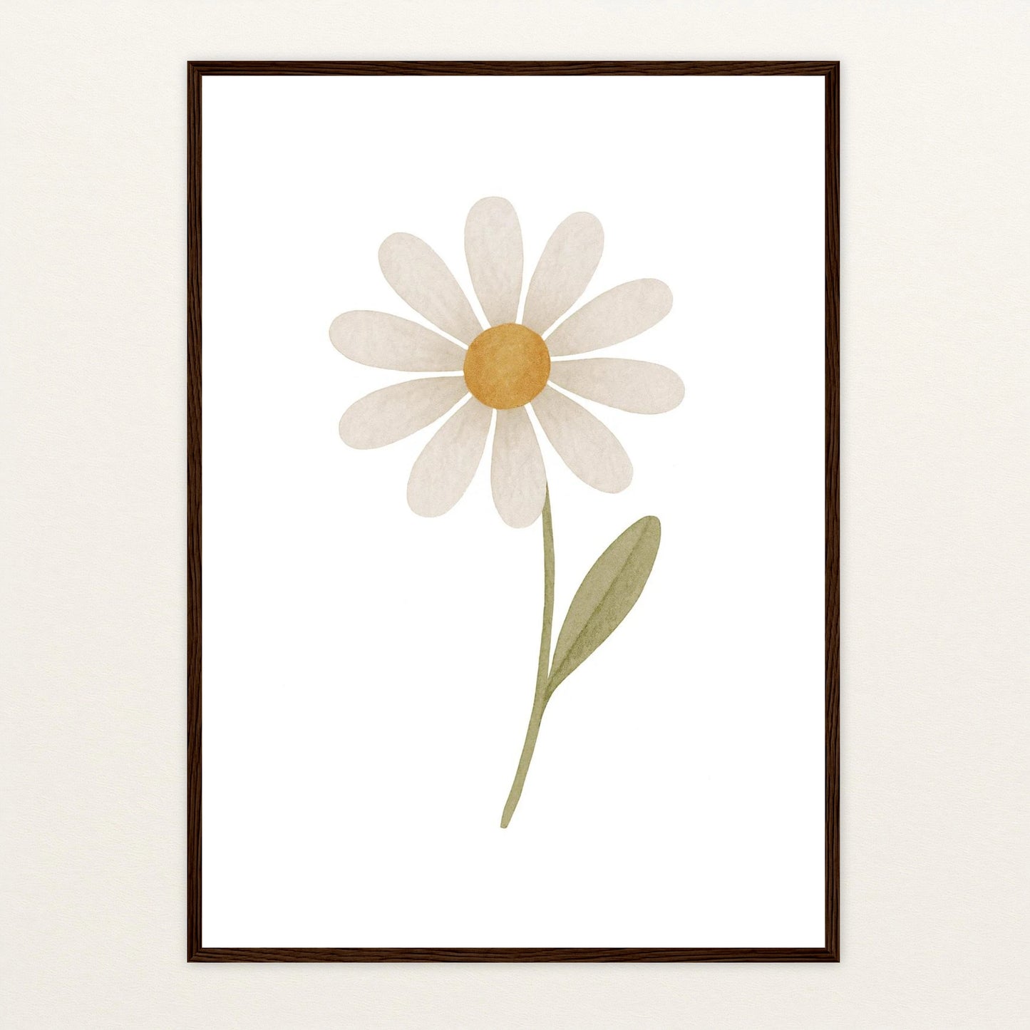 Gänseblümchen Poster mit Holzrahmen von tinylearner