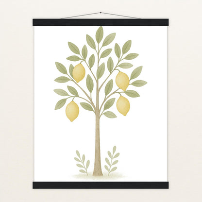 Zitronenbaum Poster mit Leisten von tinylearner