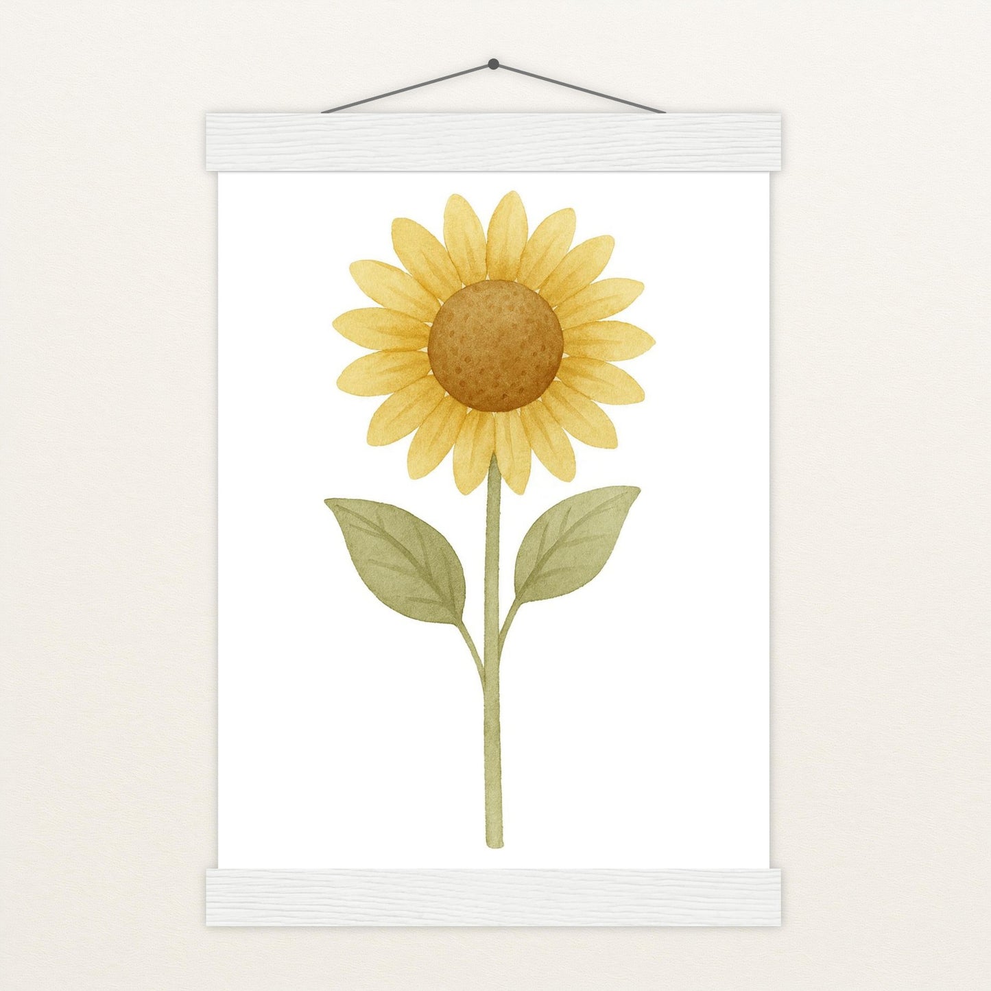 Sonnenblume Poster mit Leisten von tinylearner