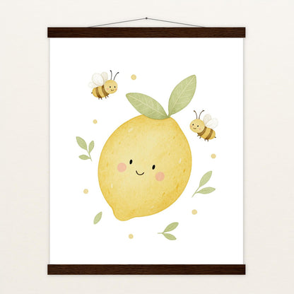 Obst: Zitrone Poster mit Leisten von tinylearner