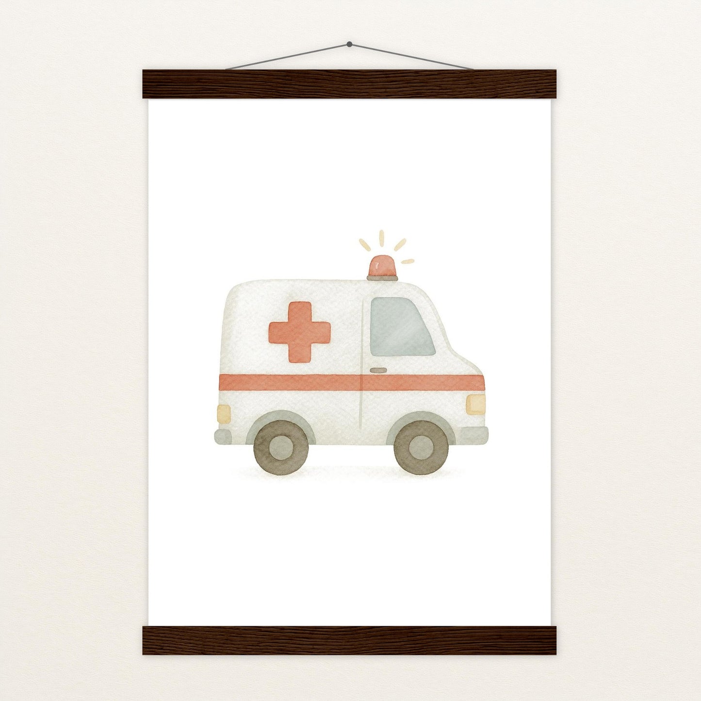 Krankenwagen Poster mit Leisten von tinylearner