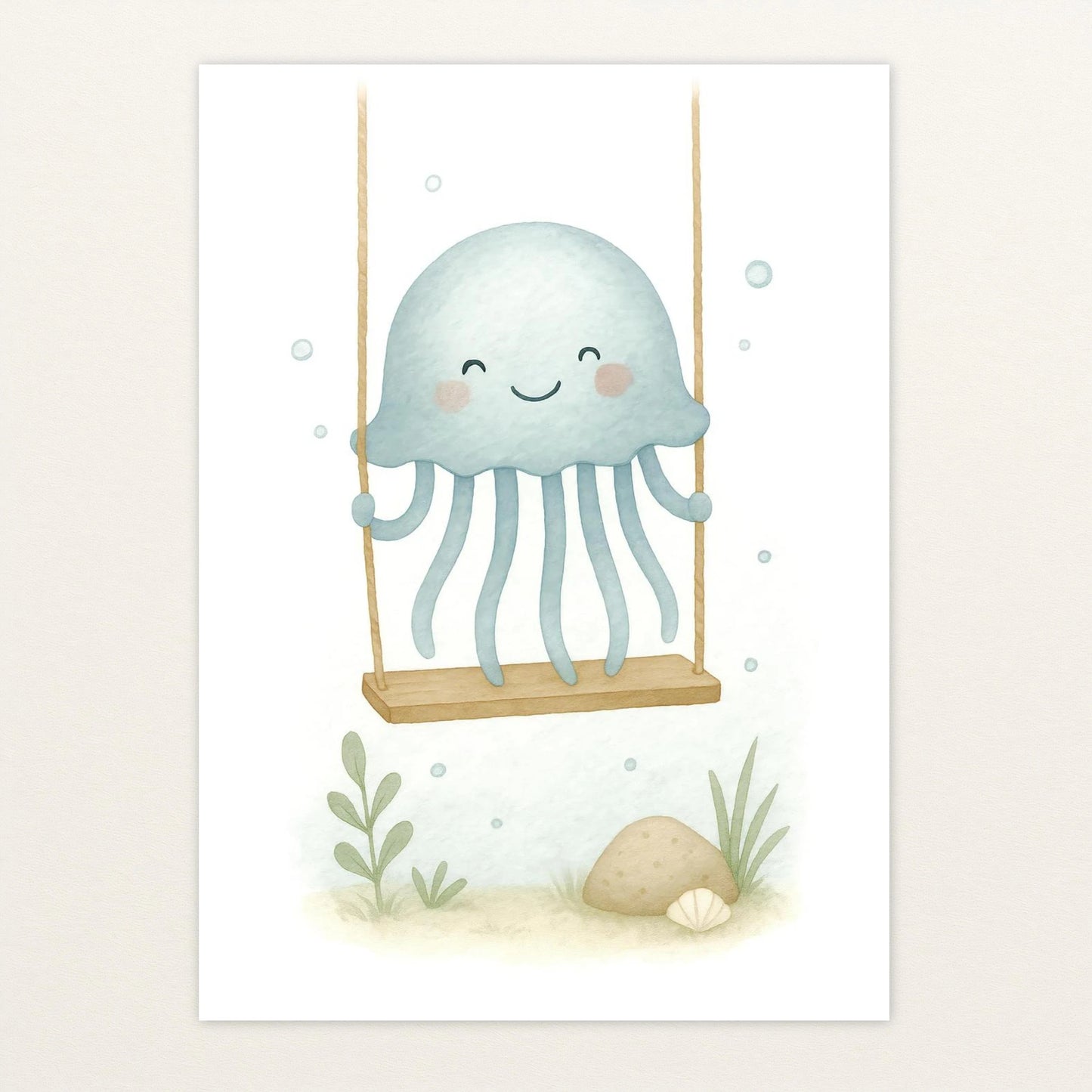 Quinn die Qualle - Motiv: "Schaukel" Poster von tinylearner